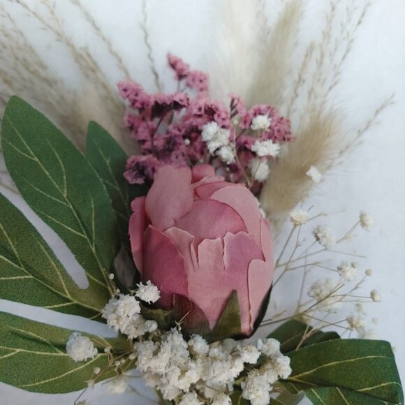 ⭐️2/$30 Vase Dried Flowers Bouquet, Hand made, Pampas Grass, artificial Flower - Picture 7 of 9